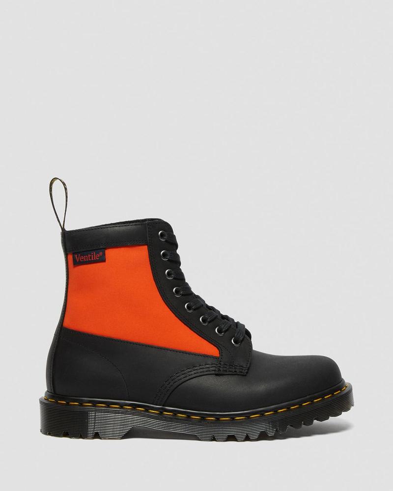 Dr Martens 1460 Panel Made in England Leren Veterlaarzen Heren Zwart | NL 288AHK